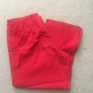 Red scrub pants